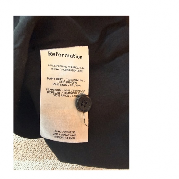 NWOT Reformation Saige Linen Top | 100% Linen | Size XS | Matching Pants Avail. - Picture 10 of 10